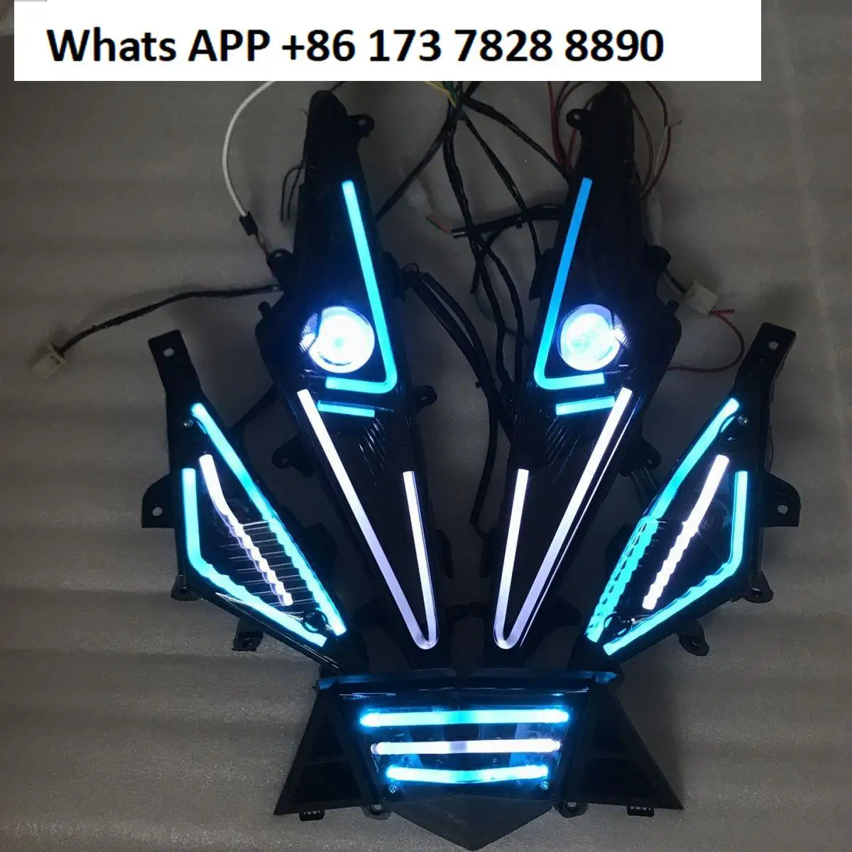 

New front and rear turn signals + tail lights ice blue