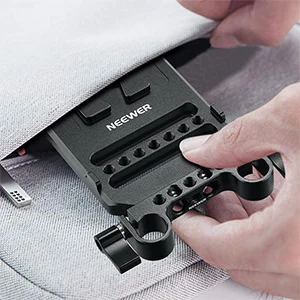 NEEWER V-Mount-Batterieplatte mit zwei 15-mm-Stabklemmen, passend für Kamera-Rig-Käfig mit 15-mm-Schienenstangen-Stützsystem für SmallRig – Detail 5