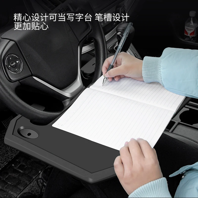 Portable Steering Wheel Tray & Car Table Tray, Adjustable Non-Slip Steering Wheel Desk for Laptop, Vehicle Seat Mount Notebook E - Image 5