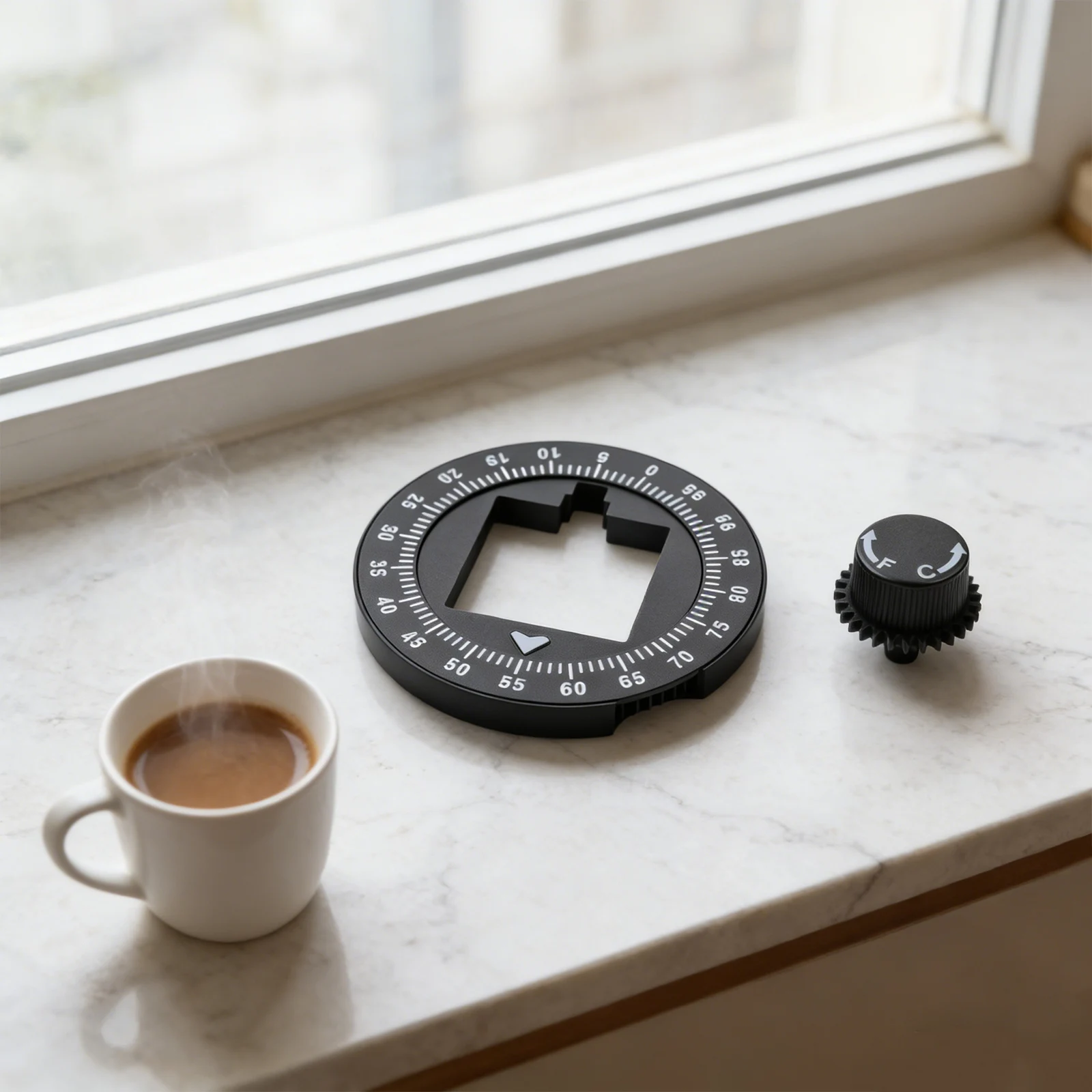 Grinder For Dial Faceplate Scale Plate for Eureka Mignon Specialita with 10-100 Adjustment Scale and ABS Build