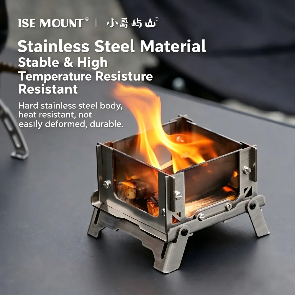 Foldable MiniBonfire Stove Tabletop - Wood Burner Aroma Incense Mosquito Repellent Furnace for Camping Decor