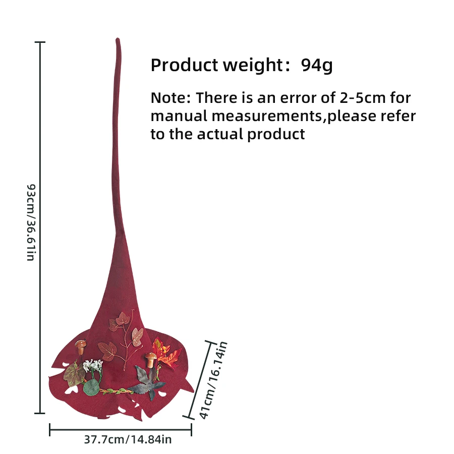 Kapelusz czarownicy na Halloween, filcowy kapelusz, ręcznie robiony kapelusz, impreza z okazji Halloween, sukienka świąteczna, upominki na