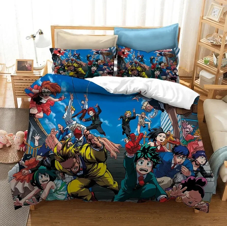 

Anime 3D Print My Hero Academia Shoto Todoroki Bedding Set Duvet Cover Bed Set Quilt Cover Pillowcase Comforter king Queen Size