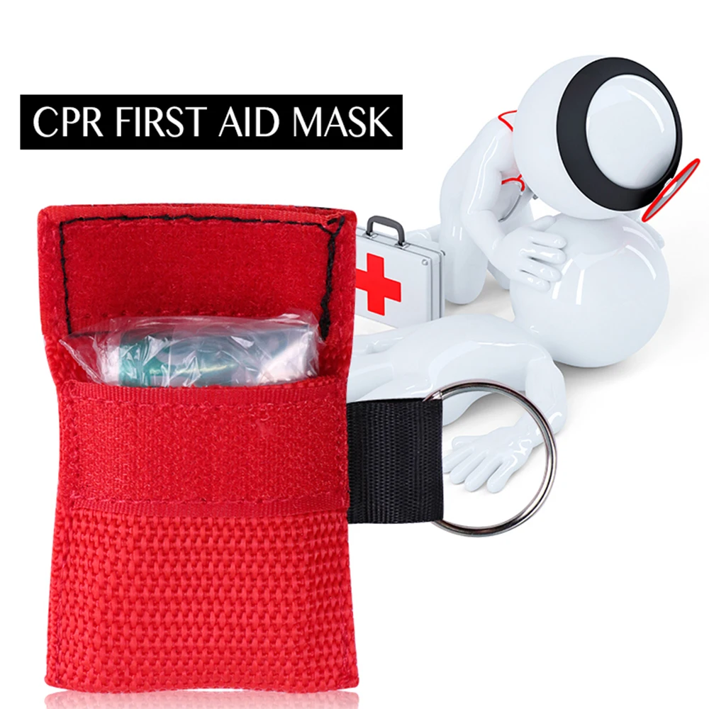 First Aid CPR Mask Professional Breathing Keychain for Emergency Face Shield First Aid Disposable First Aid Health Care Tools