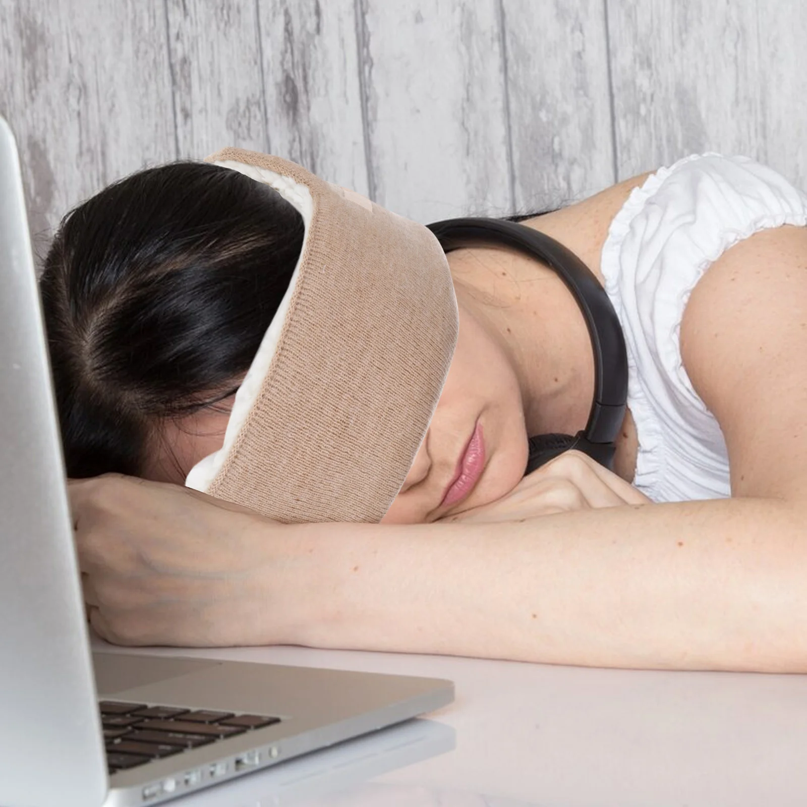 الصوف دفئا لفصل الشتاء إلغاء الضوضاء النوم إفشل قابل للتعديل لينة واقي أذن عازلة للصوت غطاء الأذن للرجال والنساء #1