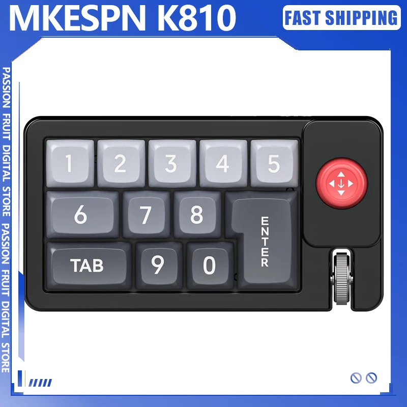

MKESPN K810 Мини-механическая клавиатура для программирования макросов, 12-клавишный полный ключ без перфорации, игровой джойстик, индивидуальный сочетание клавиш, копировать вставить