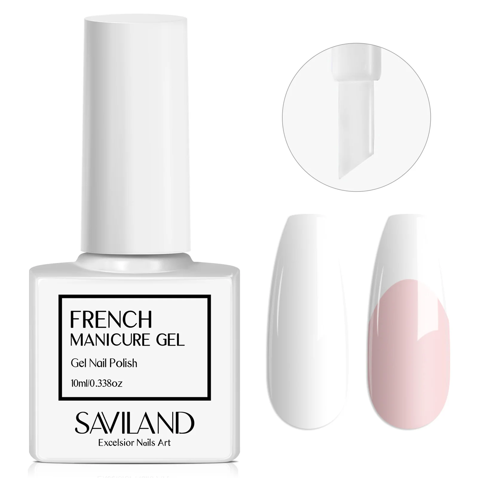 SAVILAND 10ml White Gel Nail Polish French Extension UV LED Gel French Tip Nail Art Nail Supplies For Manicure Nail Art Starter