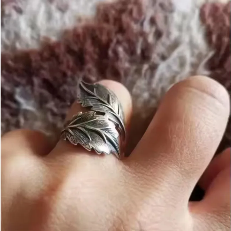 

Huaya Elegant Dynamic Leaf Shape Rings Personality Open Resizable Rings Banquet New Fashion Tide Female Accessories