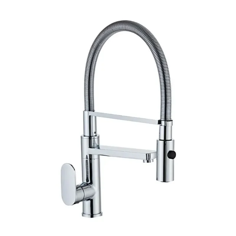 Kitchen Faucet Pull-out 360 Degree kitchen Faucet retractable Hot and Cold Water Basin Faucet