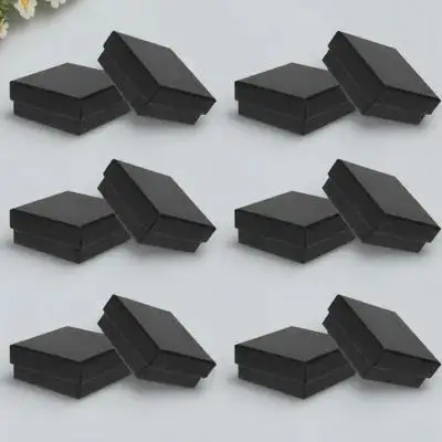 

12 шт. шкатулки для ювелирных изделий, прозрачный маленький браслет, ожерелье, подарочные крышки, объемный чехол для хранения сережек, витрина для колец, упаковочный инструмент