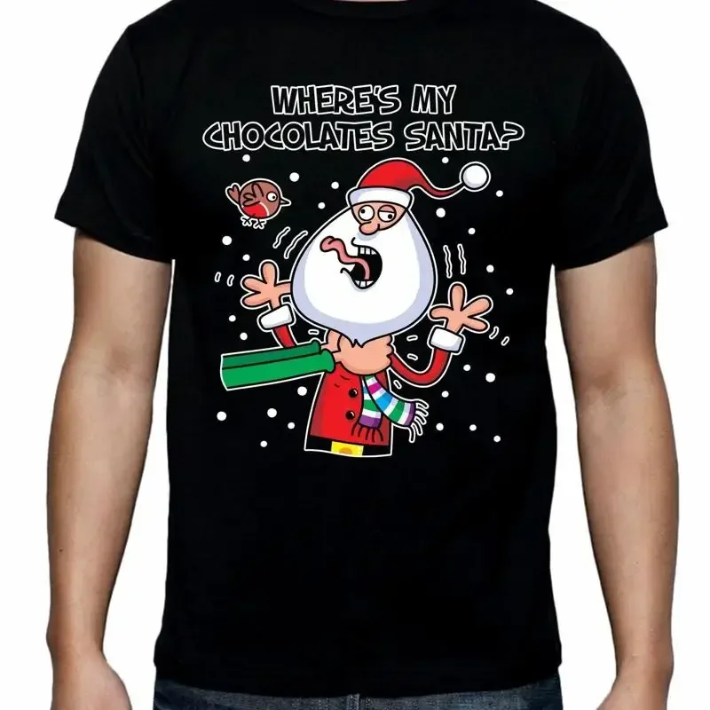 Where'S My Chocolates Santa Funny Christmas Men'S T Shirt