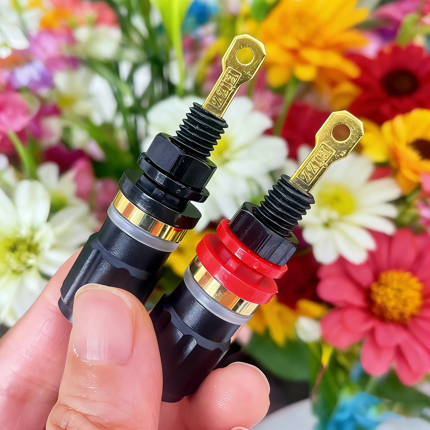 Terminal głośnikowy EIZZ, złącze bananowe, pozłacane 24K, rodowane, wzmacniacz audio HIFI DIY, modele EZ-310, EZ-310A — zdjęcie produktu 3