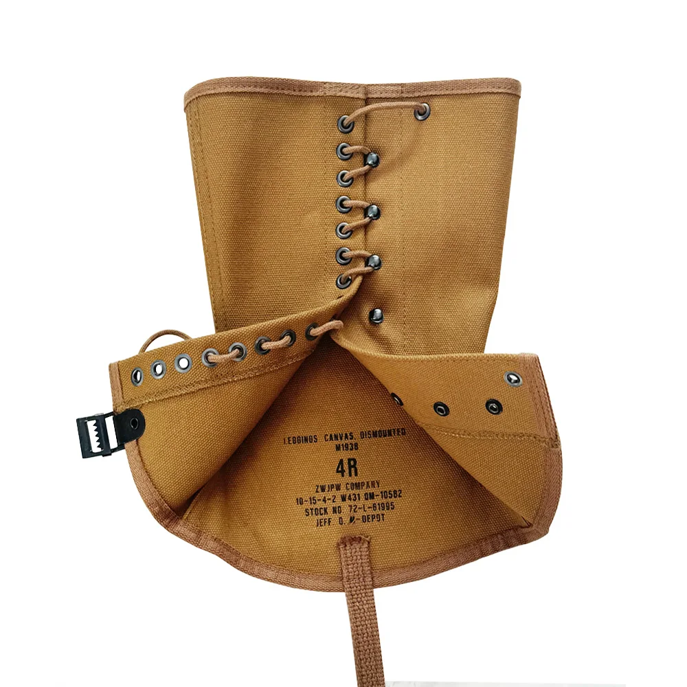 WW2 M1938 Leggings Outdoor Training Leggings Reproduction WWII US Leggings Camping Hiking US Soldier Equip