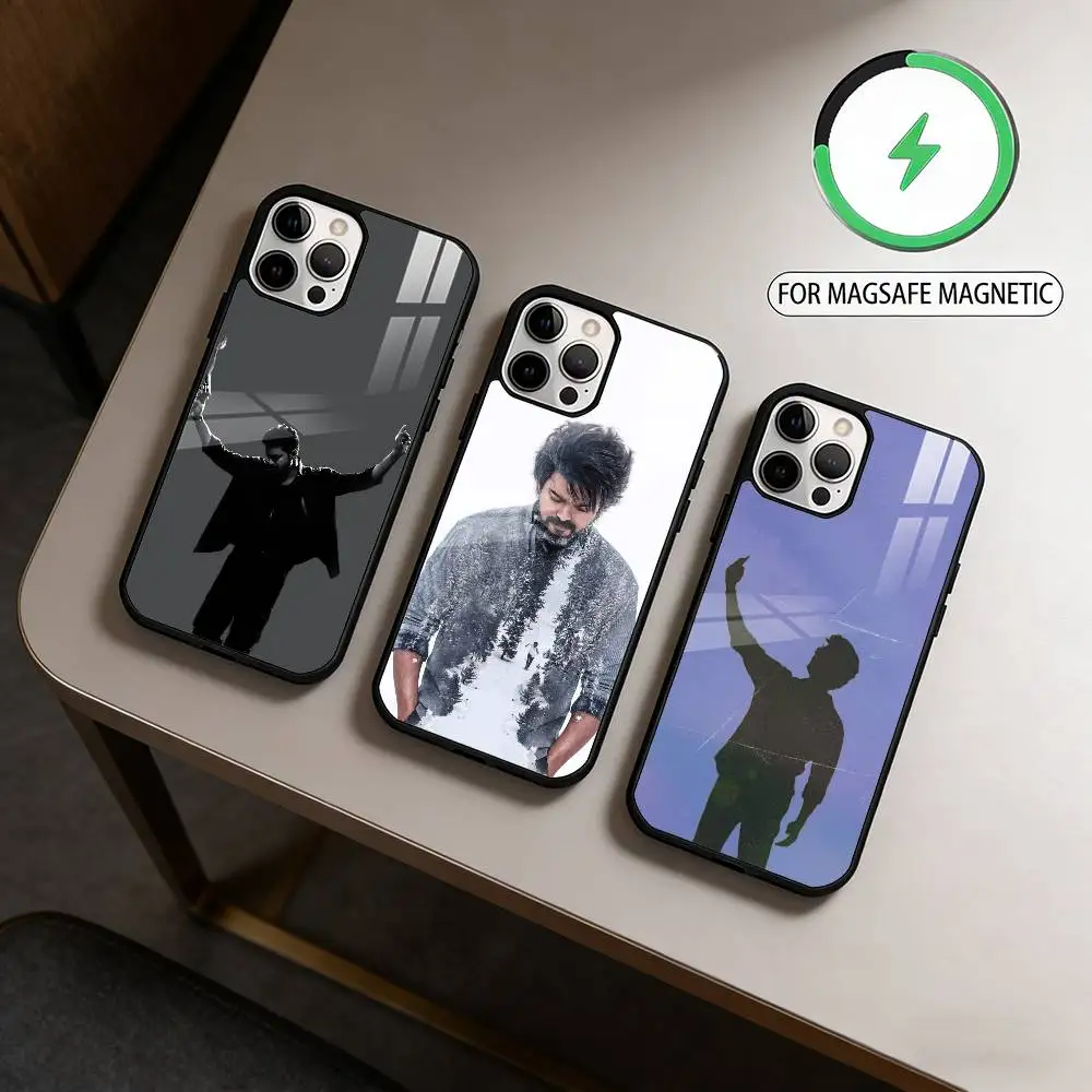 

Actor ThalaPathy V-Vijay Phone Case For iPhone17,16,15,14,13,12,11 Plus,Pro Max Magnetic For Magsafe Wireless Charging