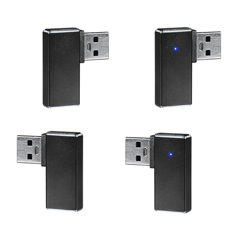 90 Degree USB Connector Adapter with/without LED Light Portable Size for Mobile Hard Disk and More Support Charging