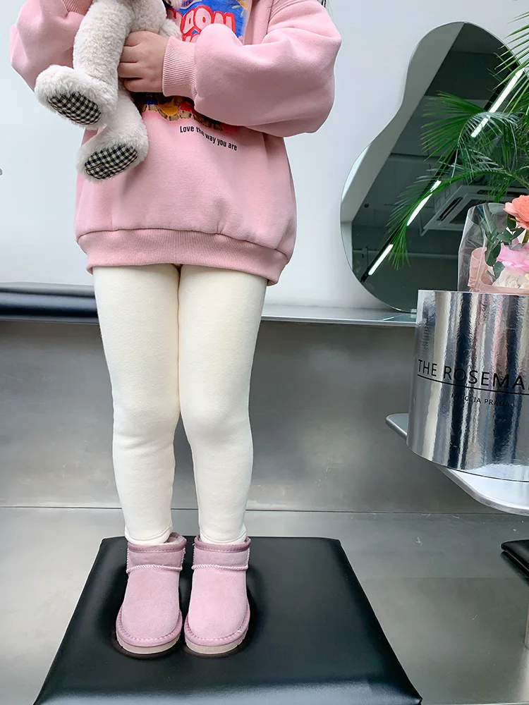 بنطال ضيق شتوي دافئ وقطيفة سميك للفتيات لعام 2025 #4