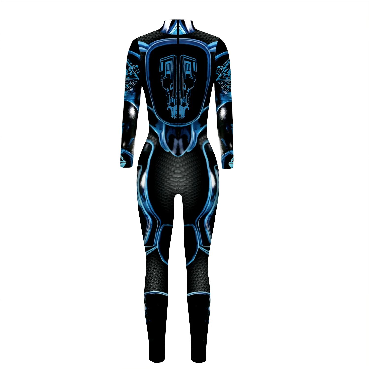 Halloween Nuovo Età Meccanica Nuovo Secolo Robot Guerriero Stile Punk Scheletro Fantasma Costume Cosplay Tuta da Donna Tuta Outfi