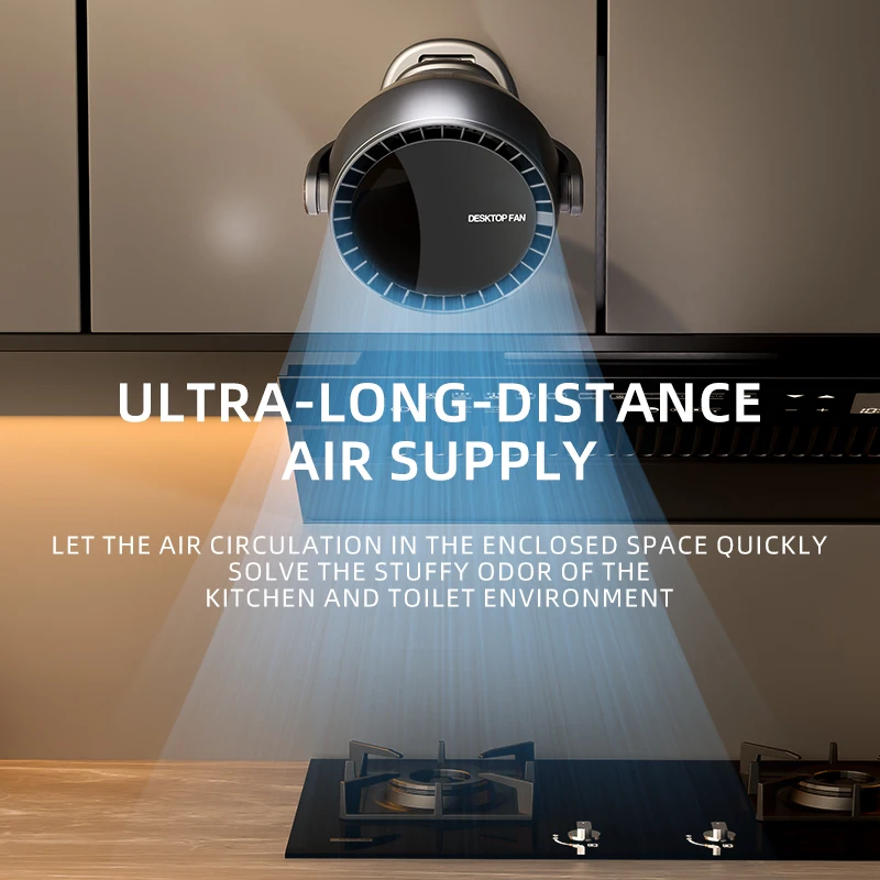 Ventilador de aire acondicionado inalámbrico para acampada, ventilador de escritorio de 3600mAh, 6 modos de vibración, ventilador de techo de pared, refrigeración de aire silenciosa portátil