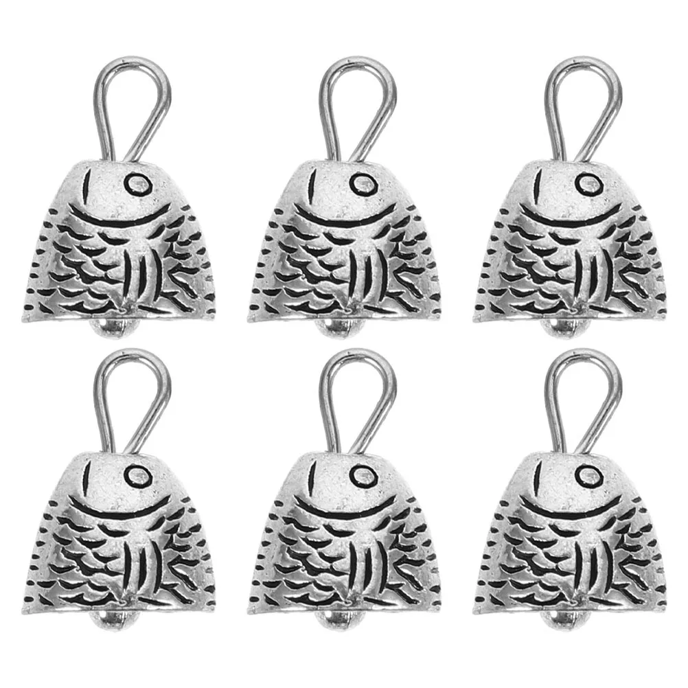 6Pcs Vintage Bells Small Pendants DIY Jewelry Making Retro Charms Earring Necklaces Festival Decor Earring Pendant