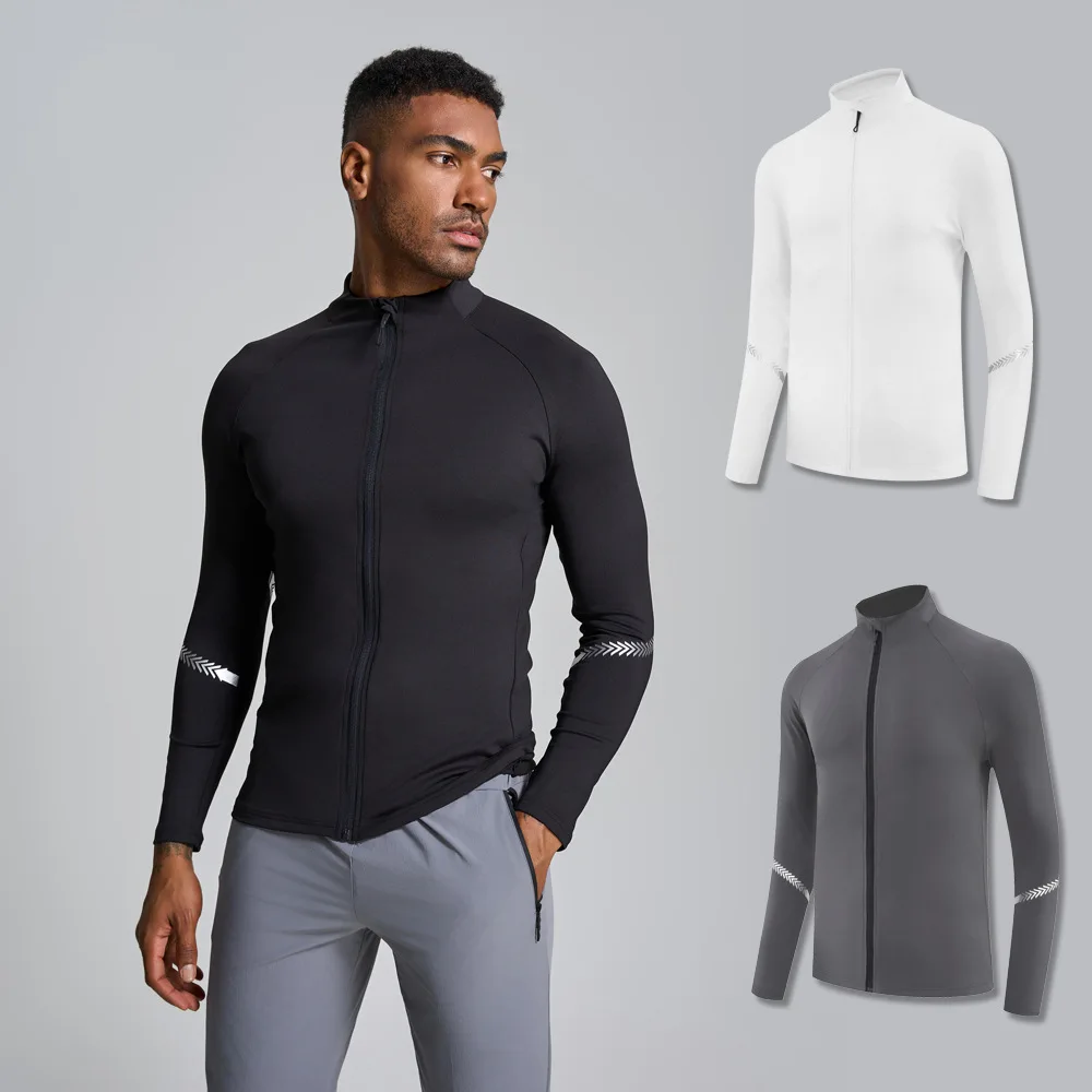 Spring FITNESS Running T-shirt Men's Long Sleeve Compression Shirt Gym Training Top Man Bodybuilding Workout Clothing