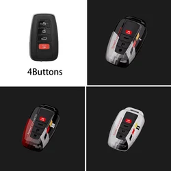 Car Key Fob Cover 360 Degree Protection Case For Toyota 2018-2021 Camry RAV4 Highlander Avalon C-HR Prius Corolla GT86 Smart Key