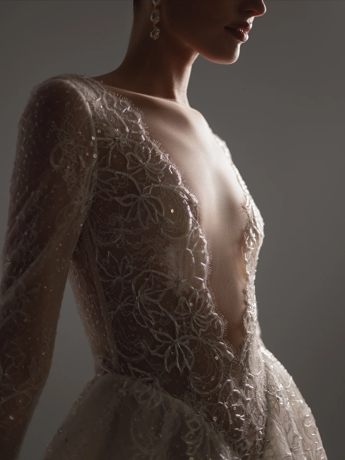 Spitze Brautkleid A-linie Kleider Langarm Vestidos De Novia Elegantes Lujo Vestido Corte Princesa Boda Boho Alta Costura