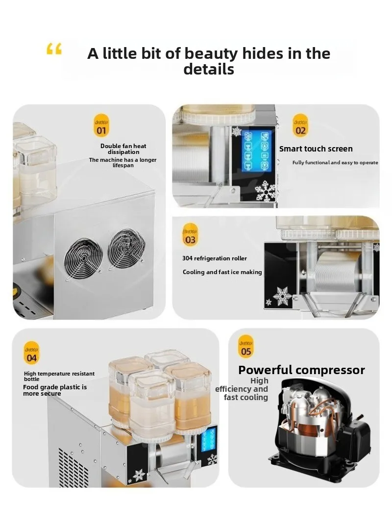 Máquina comercial de gelo de esponja, máquina de gelo, máquina de gelo raspado, máquina de floco de neve