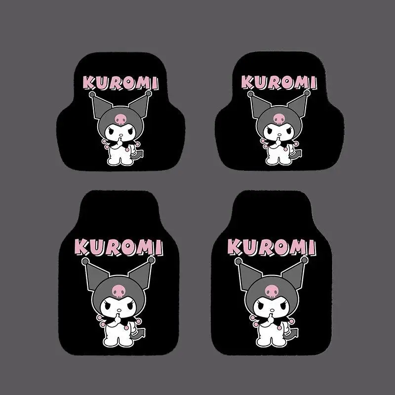 Sanrio Kawaii Kuromi Anime Car Interior Decoration Car Floor Mats Anti-Slip Cartoon Universal Exquisite Soft Simple Hot Cute 24