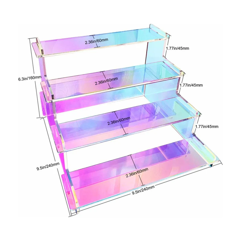 Perfume Acrylic Removable Storage Rack Transparent Colorful Multi-Layer Step Handmade Cake Sweet Cosmetics Kitchen Rack