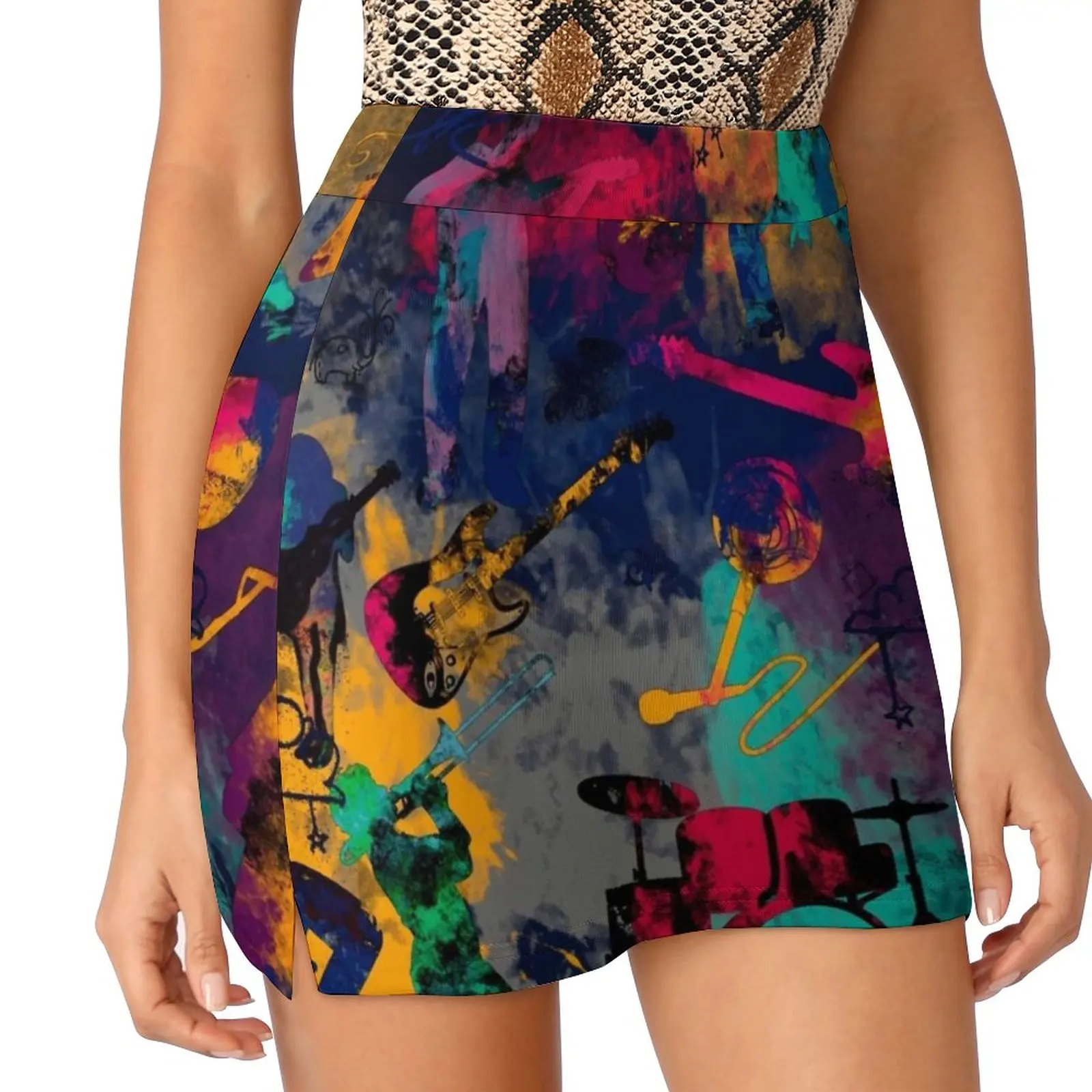 Rock Band Women's skirt Mini Skirts A Line Skirt With Hide Pocket Music Band Cool Grunge Funny Album Indie Musician Bands