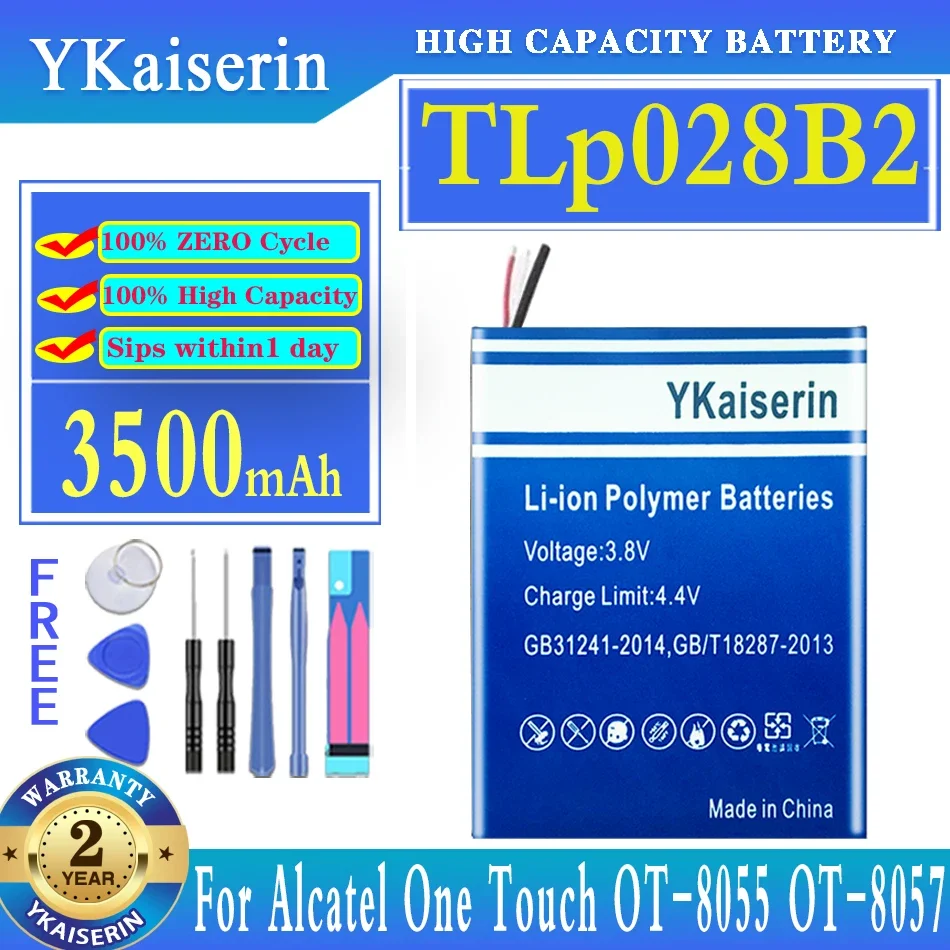 

YKaiserin Battery TLp028B2 3500mAh For Alcatel One Touch for TCL OT-8055 OT-8057