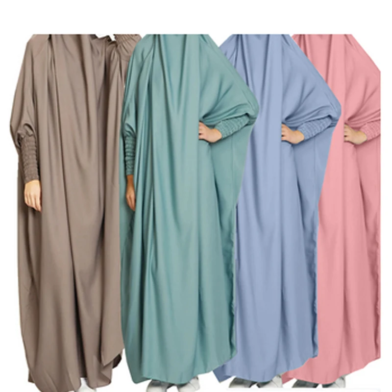 

Eid Hooded Long Khimar Abaya Muslim Women Prayer Garment Dress Overhead Hijab Burqa Islamic Arabic Gowns Ramadan Clothing Nikab