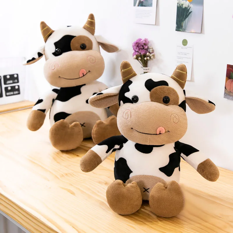 Cute Plush Toy of a Calf and Cow, Adorable Habi Calf Doll, Cute Cow Plushie, the First Choice for Children's Birthday Gifts