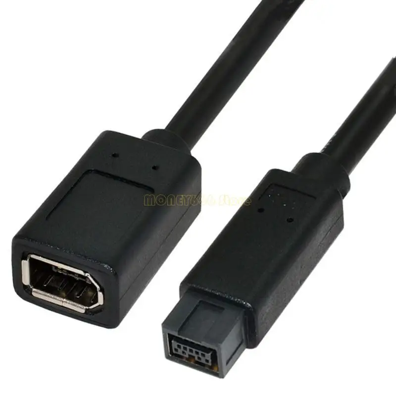 

F62C 7.9inch IEEE 1394 6Pin Female to 1394b 9Pin Male Firewire Extension Adapter Camera Computer Connection Cord