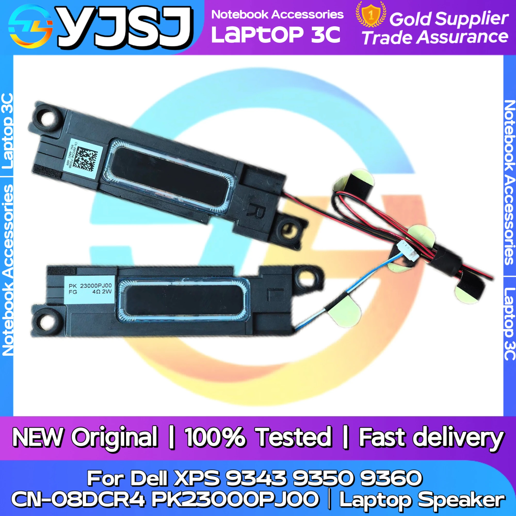 NEW Original Laptop speakers for Dell XPS 13 9343 9350 9360 08DCR4 PK23000PJ00 built-in speaker audio100% Tested Fast Ship