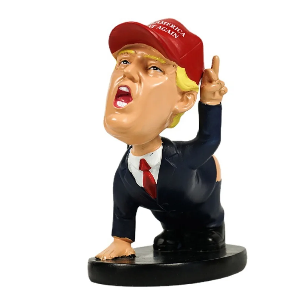 New President Donald Trump Pen Holder Resin Funny Pencil Pot Container Cartoon Storage Box