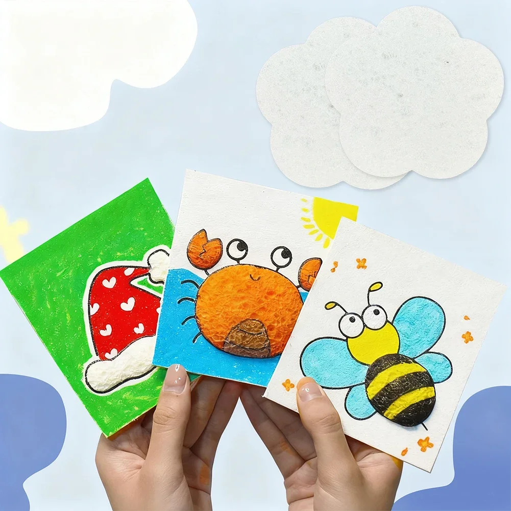 3D Drawing Magic Canvas Sponge Foam Texture Painting Paper Kids DIY Art Craft Birthday Party Favors Supplies Christmas Gift Toys