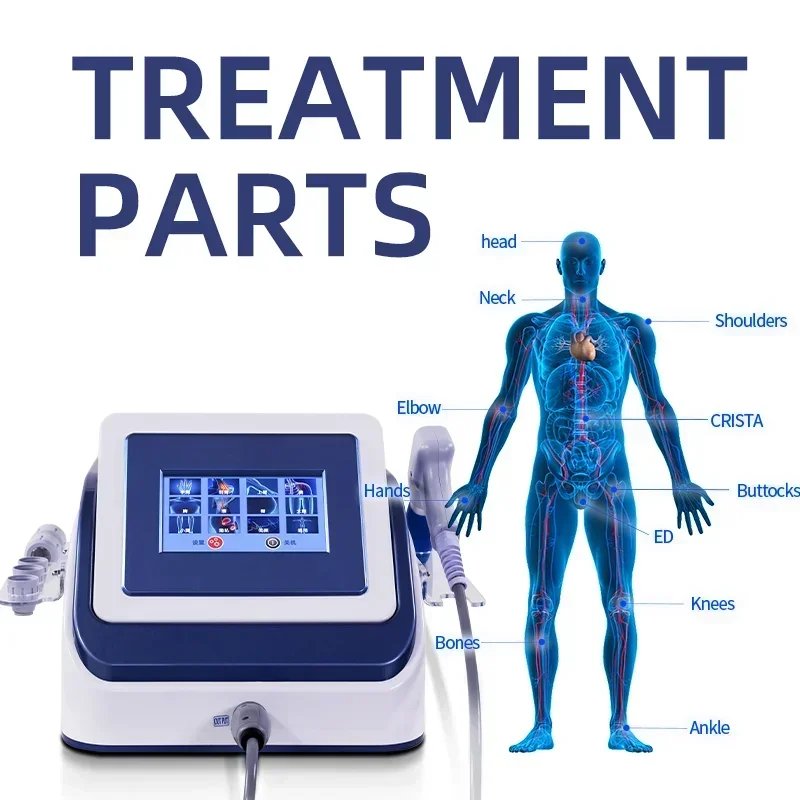8 Bar Pneumatic Muscle Physiotherapy Shock Waves Machine for Man ED Treatment Back Joint Pain Relief Shockwave Therapy Equipment