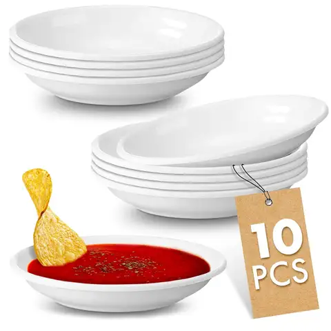 10-Piece Sushi Soy Sauce Dish Set: Durable Melamine Bowls, Dishwasher Safe for Dipping Sauces & Snacks