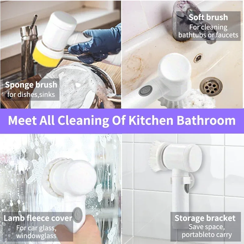 Kitchen Appliances Electric Multi-functional Cleaning Brush Window Cleaning Window Cleaner Bathroom Bathtub Toilet Scrubber