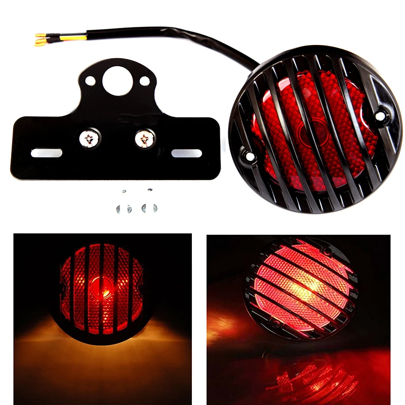 Motorcycle Rear Tail Brake Stop Light Lamp For Bobber Chopper CAFE RACER Street Glide Softail Scooters Road King Sportster 883