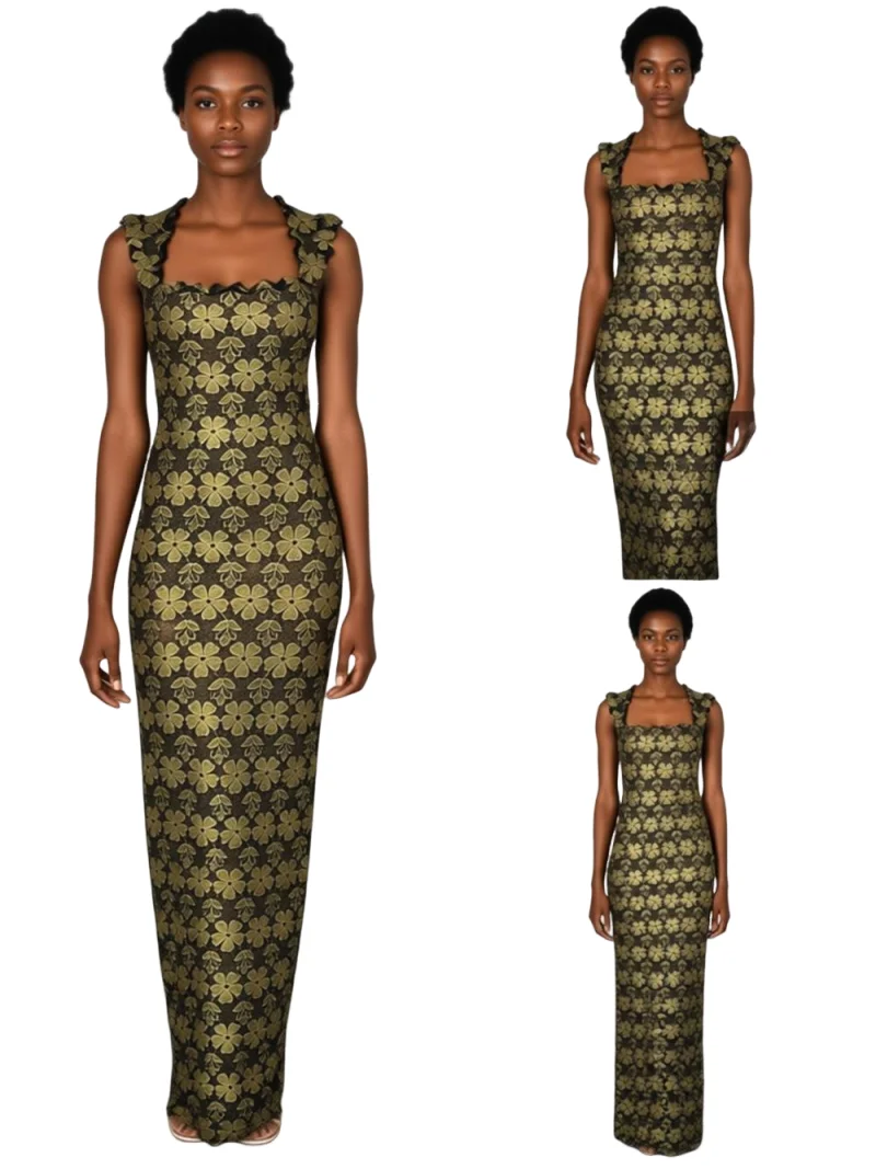 

Hot African Guipure Cord Lace Fabric Gilding Water Soluble Embroidery High Quality Dubai For Women's Banquet Party Dress Sewing