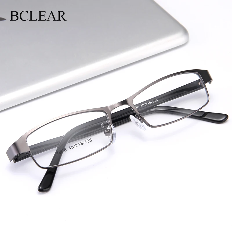 

BCLEAR Classic Fashion Alloy Men Optical Frame Acetate Legs Male Spectacle Eyeglasses Frames Small Face Preacription Eyewear Hot