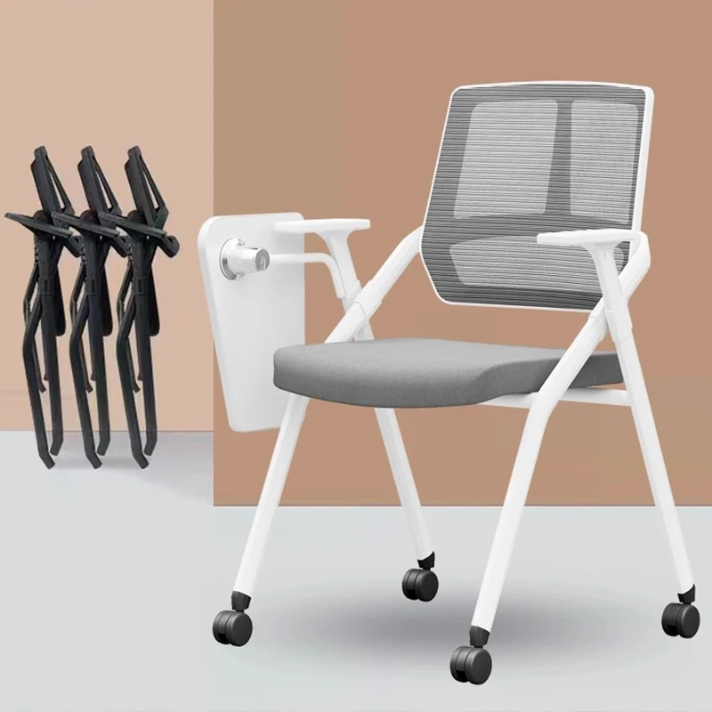 

Folding Training Chair Integrated Dictation Flip Board Conference Record Chair with Mesh for Home for Student Writing