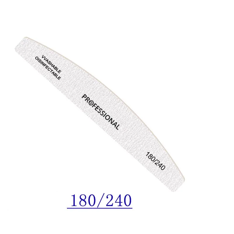 10pcs/Lot Professional Wooden Nail Files 180/240 Buffer 100/180 Grey Boat Wood Sandpaper Block Gel Polisher Sanding Nail Files image 6