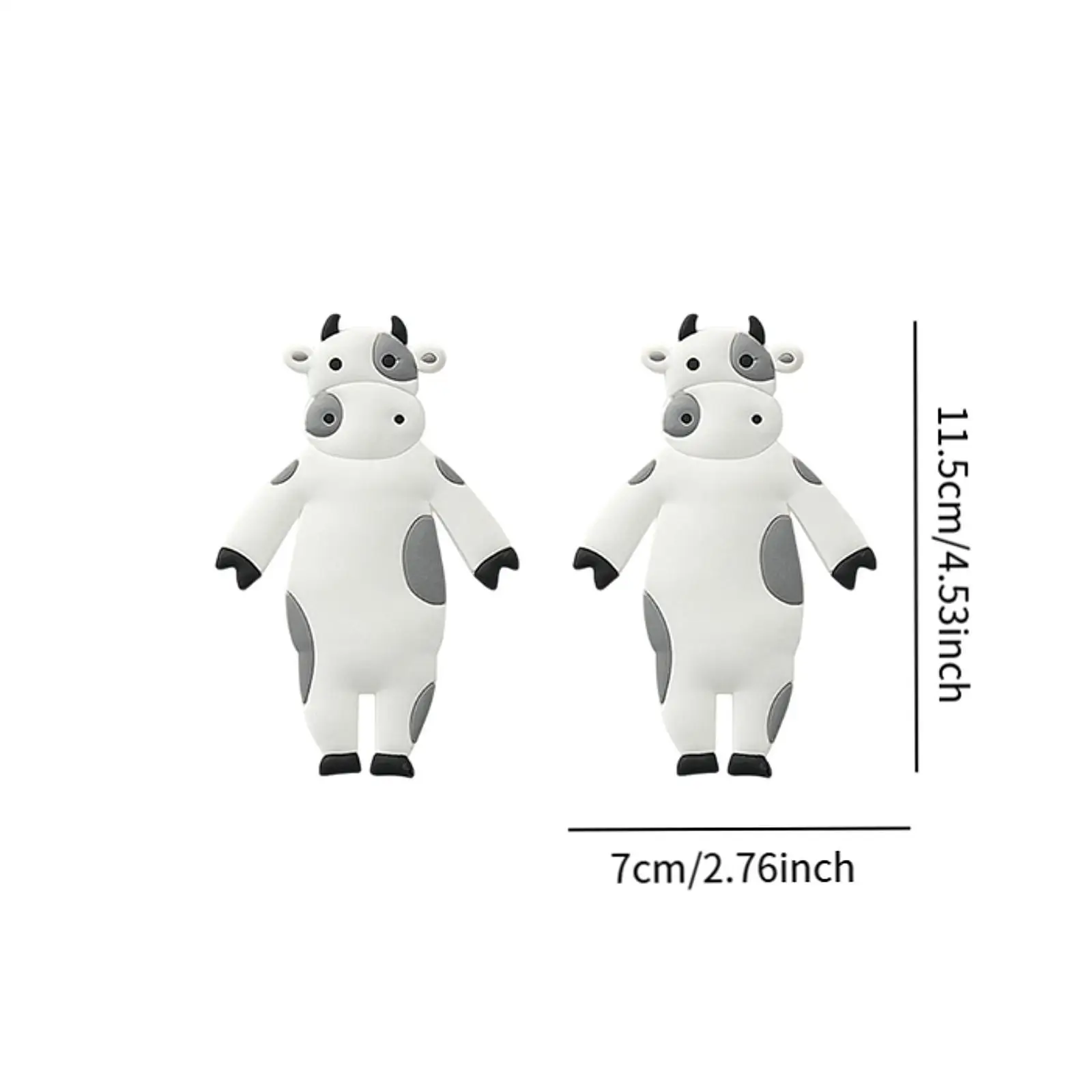 2x Animals Shaped Hooks Key Hangers Cartoon Key Holder Wall Mounted Self Adhesive for Kitchen Bathroom Living Room Door Decor