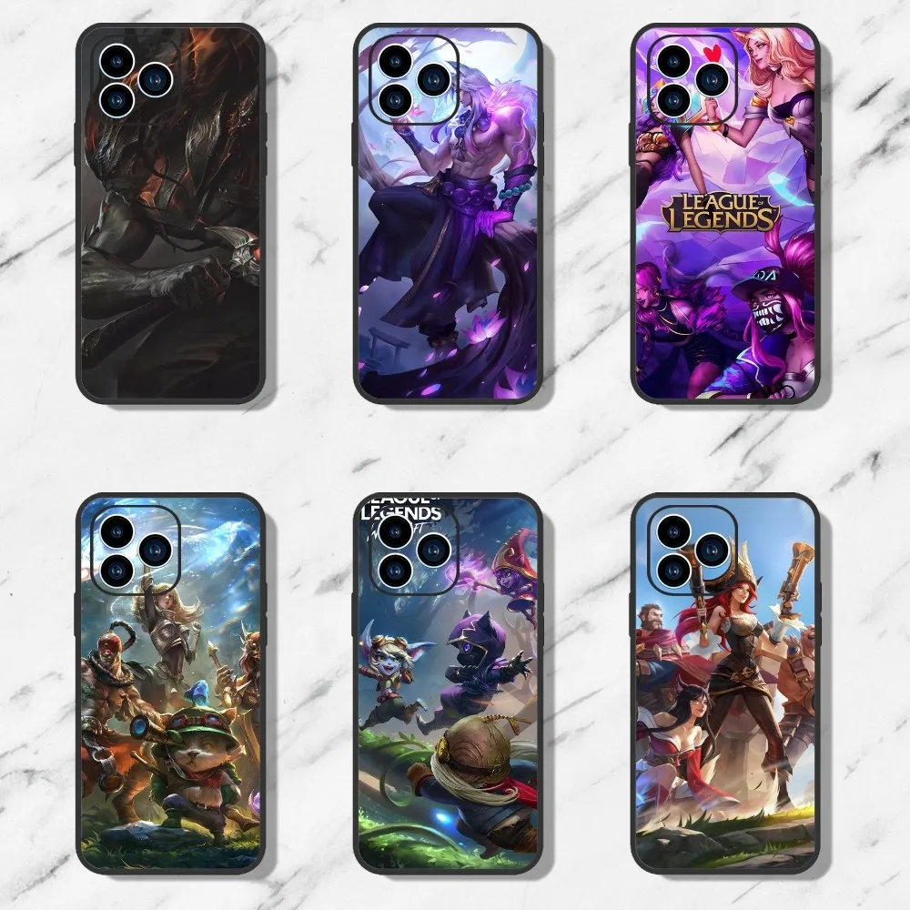 L-League O-Of Legends Game Phone Case For iPhone 11 12 13 14 15 Mini Pro Max Plus 8 xr xs Black Shell