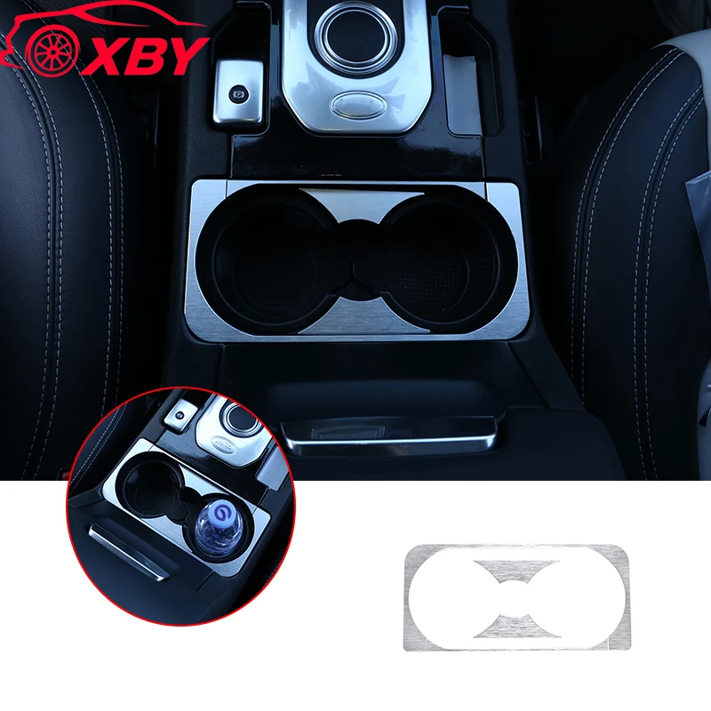 

Aluminum Alloy Car Center Console Water Cup Frame Trim Sticker For Land Rover Discovery 4 LR4 2010-2016 Car Accessories