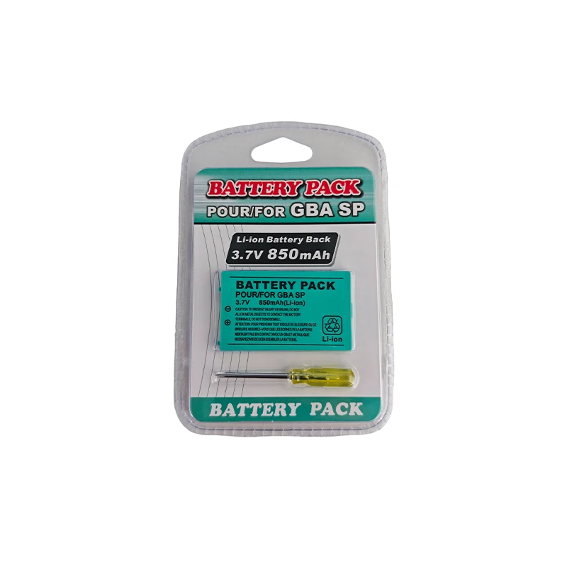3.7V 850mAh Rechargeable AGS-003 SAM-SPRBP Lithium Battery For Nintendo Advance SP AGS-001 GBA SP Game Boy
