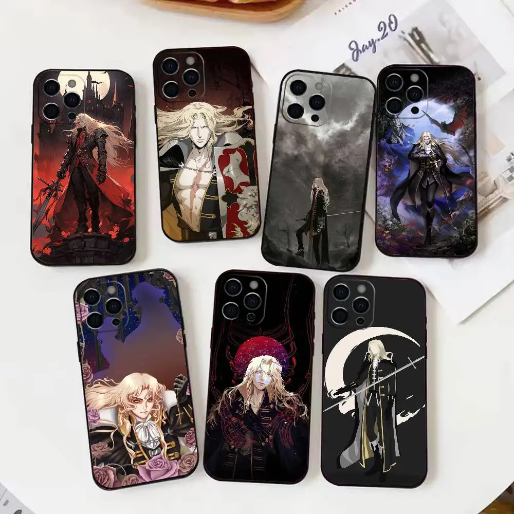 

A-Alucard comics Phone Case For iPhone17,16,15,14,13,12,11 Plus,Pro Max Soft Black Cover